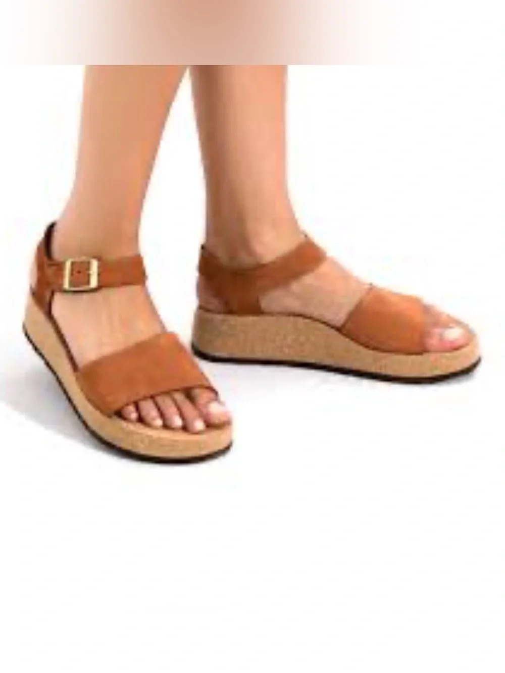 Papillo by Birkenstock women’s Glenda Wedge Nubuck leather sandals shoes 8/ 8.5